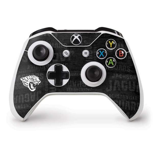 NFL Jacksonville Jaguars Black & White Xbox One S Controller Skin
