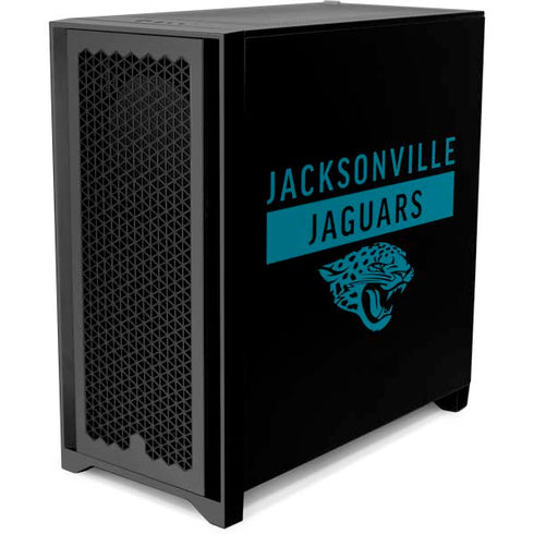 NFL Jacksonville Jaguars Black Performance Series Corsair 4000D Tempered Glass Mid-Tower ATX Case Skin