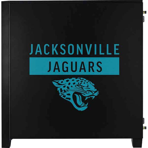 NFL Jacksonville Jaguars Black Performance Series Corsair 4000D Tempered Glass Mid-Tower ATX Case Skin