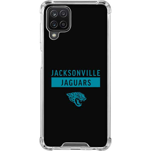 NFL Jacksonville Jaguars Black Performance Series Galaxy A12 Clear Case