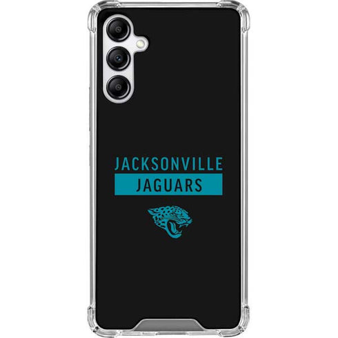 NFL Jacksonville Jaguars Black Performance Series Galaxy A14 5G Clear Case