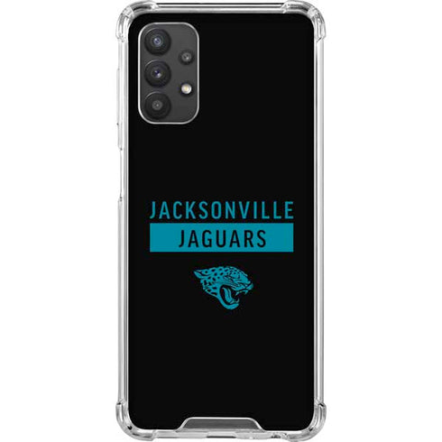 NFL Jacksonville Jaguars Black Performance Series Galaxy A32 5G Clear Case