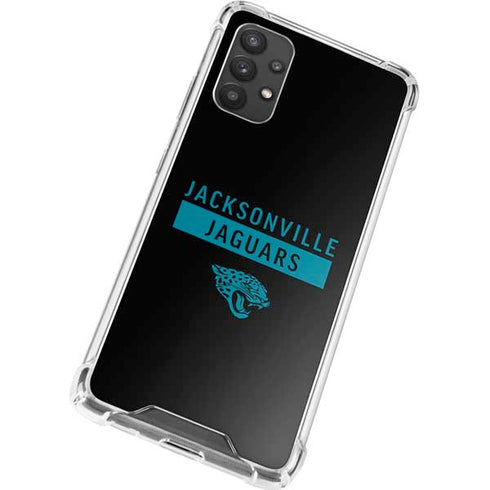 NFL Jacksonville Jaguars Black Performance Series Galaxy A32 5G Clear Case