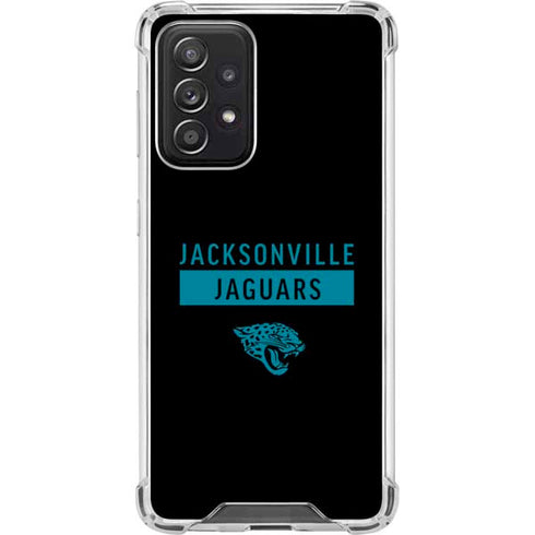 NFL Jacksonville Jaguars Black Performance Series Galaxy A52 5G Clear Case