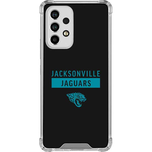 NFL Jacksonville Jaguars Black Performance Series Galaxy A53 5G Clear Case