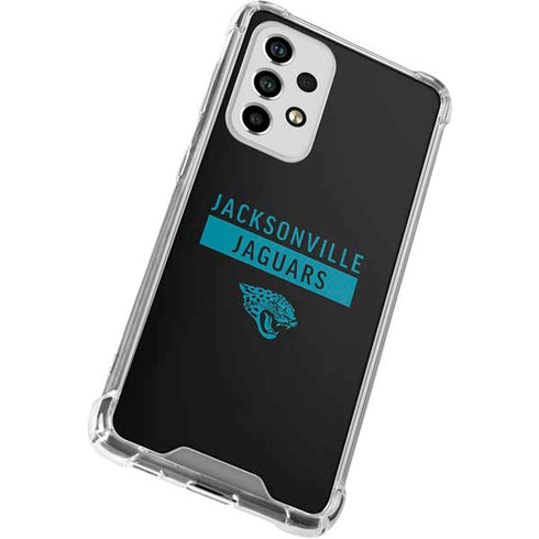 NFL Jacksonville Jaguars Black Performance Series Galaxy A53 5G Clear Case