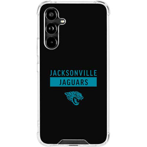 NFL Jacksonville Jaguars Black Performance Series Galaxy A54 5G Clear Case