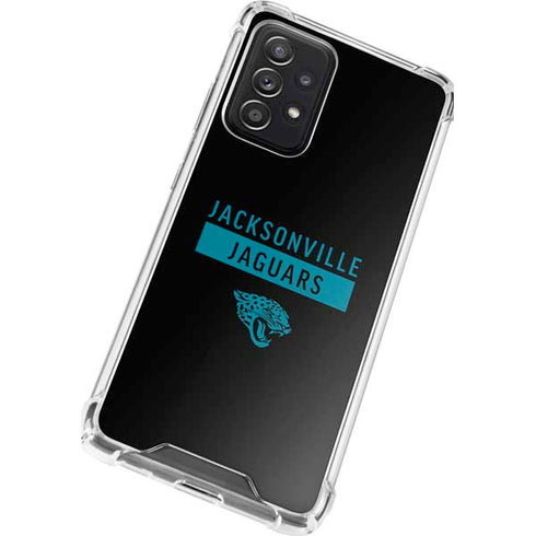 NFL Jacksonville Jaguars Black Performance Series Galaxy A72 5G Clear Case