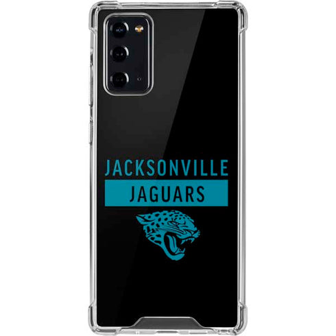 NFL Jacksonville Jaguars Black Performance Series Galaxy Note20 5G Clear Case