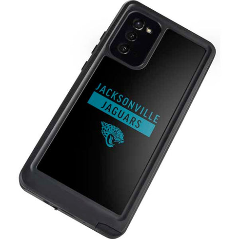 NFL Jacksonville Jaguars Black Performance Series Galaxy Note20 5G Waterproof Case