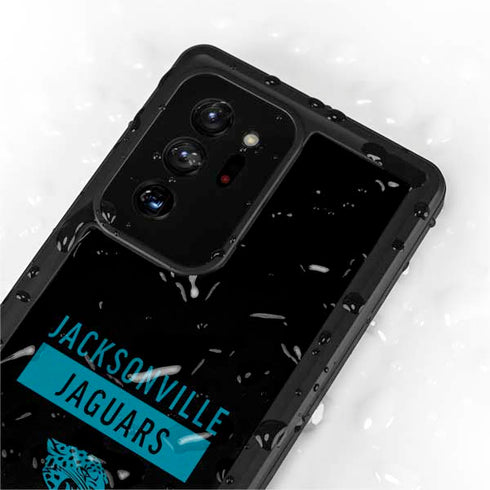 NFL Jacksonville Jaguars Black Performance Series Galaxy Note20 Ultra 5G Waterproof Case
