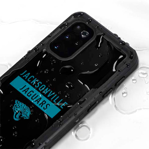 NFL Jacksonville Jaguars Black Performance Series Galaxy S20 Plus Waterproof Case