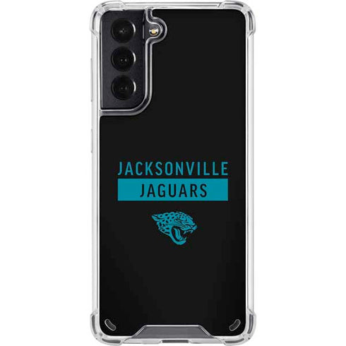 NFL Jacksonville Jaguars Black Performance Series Galaxy S21 5G Clear Case