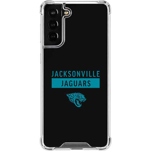 NFL Jacksonville Jaguars Black Performance Series Galaxy S21 FE Clear Case
