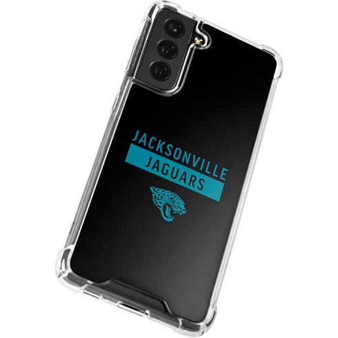NFL Jacksonville Jaguars Black Performance Series Galaxy S21 FE Clear Case