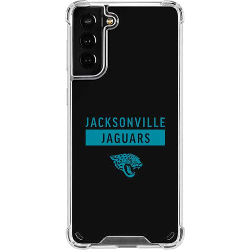 NFL Jacksonville Jaguars Black Performance Series Galaxy S21 Plus 5G Clear Case