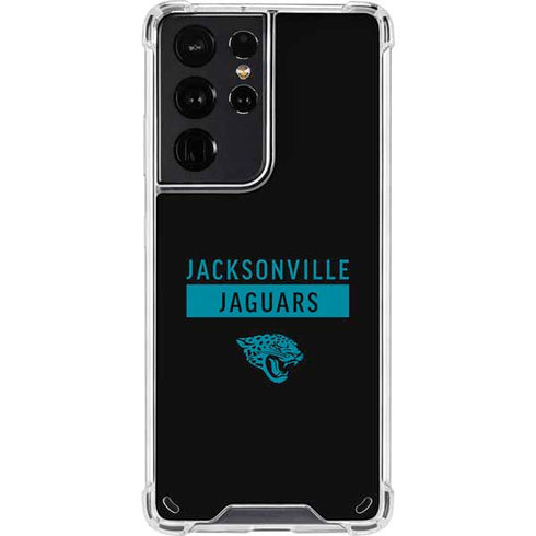 NFL Jacksonville Jaguars Black Performance Series Galaxy S21 Ultra 5G Clear Case
