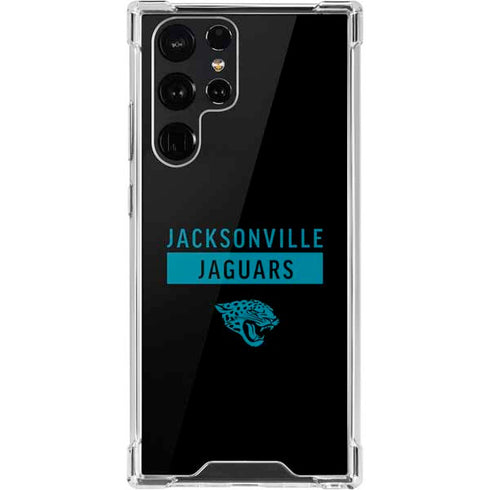 NFL Jacksonville Jaguars Black Performance Series Galaxy S22 Ultra Clear Case