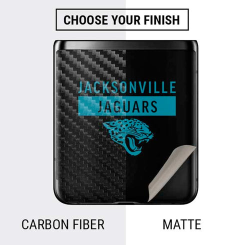 NFL Jacksonville Jaguars Black Performance Series Galaxy Z Flip Skin
