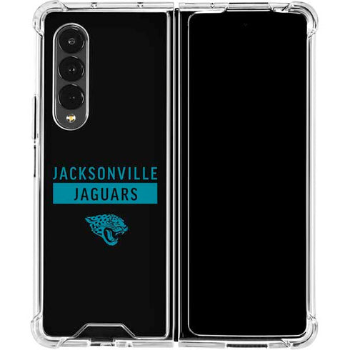 NFL Jacksonville Jaguars Black Performance Series Galaxy Z Fold4 5G Clear Case