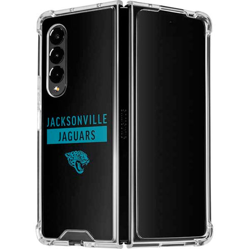 NFL Jacksonville Jaguars Black Performance Series Galaxy Z Fold4 5G Clear Case