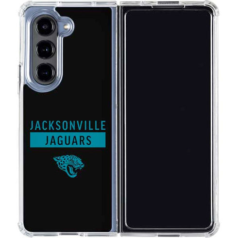 NFL Jacksonville Jaguars Black Performance Series Galaxy Z Fold5 5G Clear Case