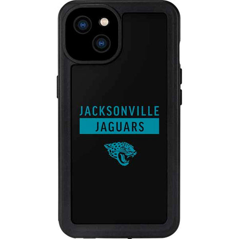 NFL Jacksonville Jaguars Black Performance Series iPhone 15 Plus Waterproof Case