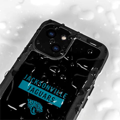 NFL Jacksonville Jaguars Black Performance Series iPhone 15 Plus Waterproof Case