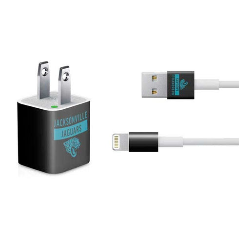 NFL Jacksonville Jaguars Black Performance Series iPhone Charger (5W USB) Skin