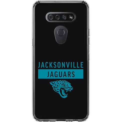NFL Jacksonville Jaguars Black Performance Series LG K51/Q51 Clear Case