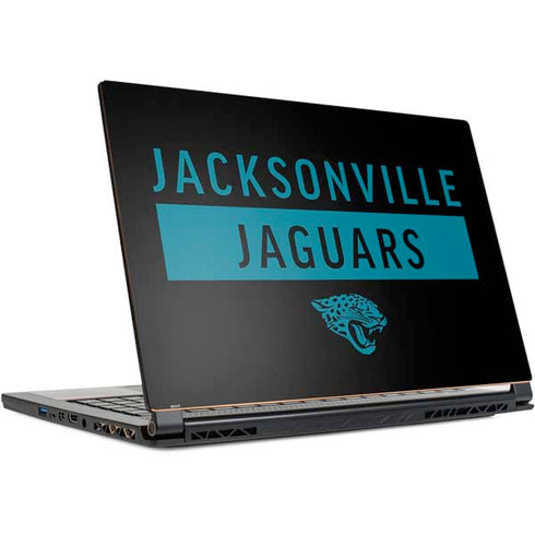 NFL Jacksonville Jaguars Black Performance Series MSI GS65 Stealth Laptop Skin