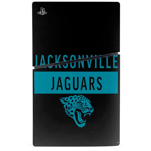 NFL Jacksonville Jaguars Black Performance Series PS5 Slim Disk Console Skin