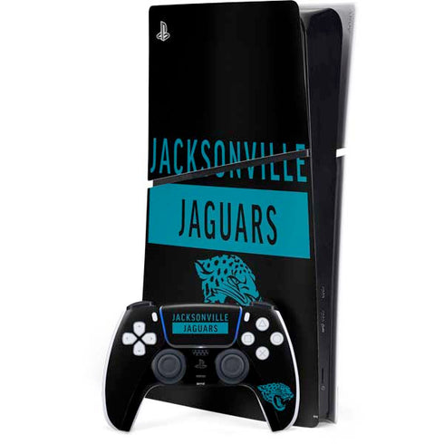 NFL Jacksonville Jaguars Black Performance Series PS5 Slim Digital Edition Console Skin