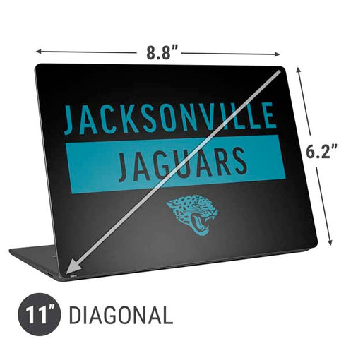 NFL Jacksonville Jaguars Black Performance Series Universal Laptop 11in (8.8 x 6.2in) Skin