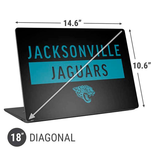 NFL Jacksonville Jaguars Black Performance Series Universal Laptop 18in (14.6 x 10.6in) Skin