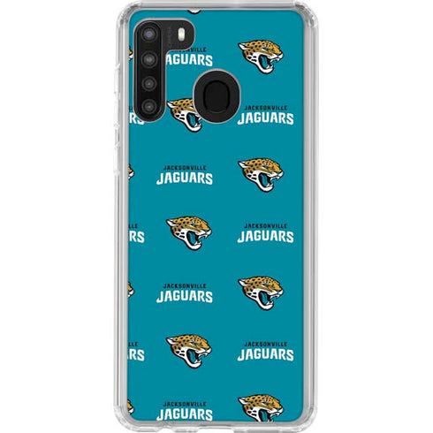 NFL Jacksonville Jaguars Blitz Series Galaxy A21 Clear Case
