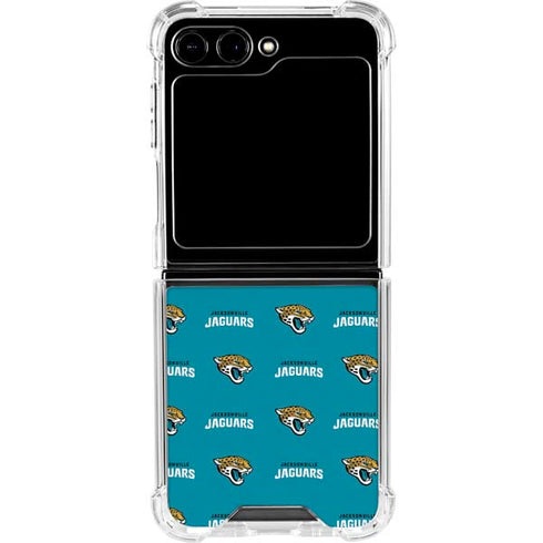 NFL Jacksonville Jaguars Blitz Series Galaxy Z Flip5 5G Clear Case