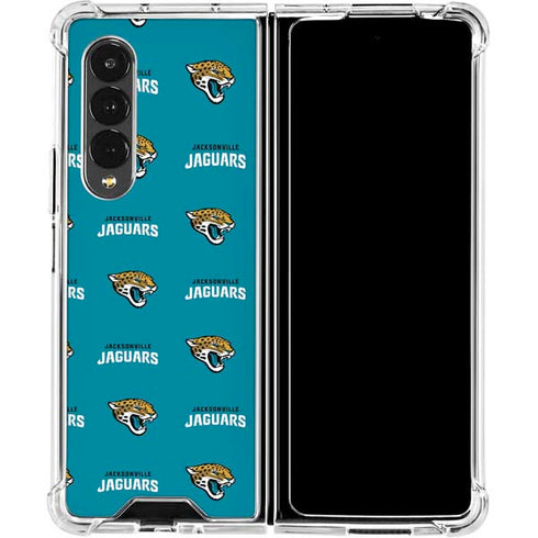 NFL Jacksonville Jaguars Blitz Series Galaxy Z Fold4 5G Clear Case