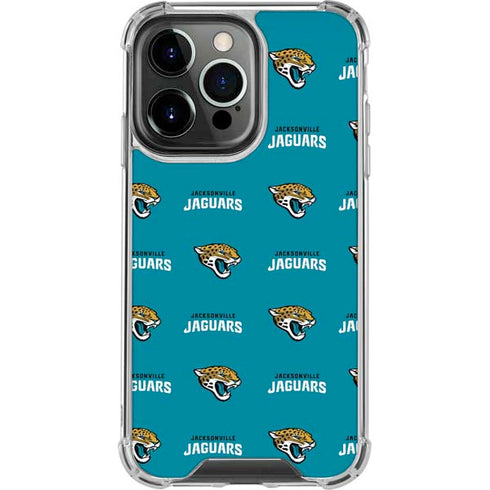 NFL Jacksonville Jaguars Blitz Series iPhone 14 Pro Clear Case