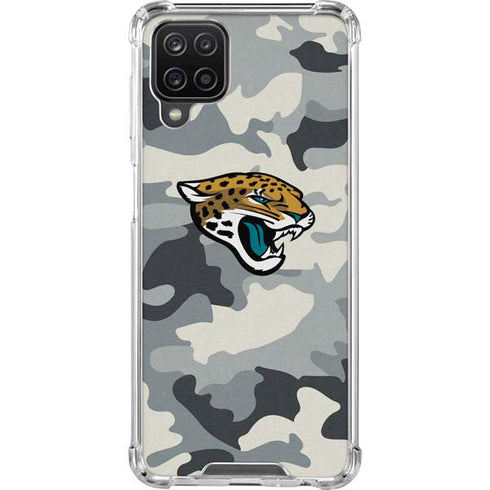 NFL Jacksonville Jaguars Camo Galaxy A12 Clear Case