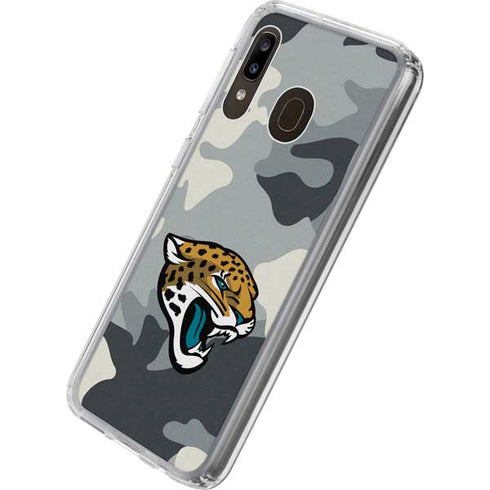 NFL Jacksonville Jaguars Camo Galaxy A20 Clear Case