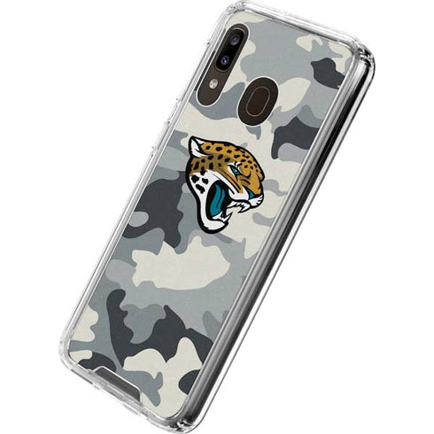 NFL Jacksonville Jaguars Camo Galaxy A30 Clear Case