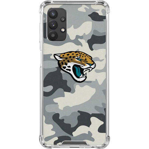 NFL Jacksonville Jaguars Camo Galaxy A32 5G Clear Case