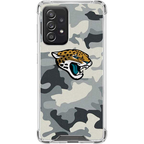 NFL Jacksonville Jaguars Camo Galaxy A52 5G Clear Case