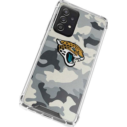 NFL Jacksonville Jaguars Camo Galaxy A52 5G Clear Case