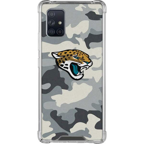 NFL Jacksonville Jaguars Camo Galaxy A71 5G Clear Case