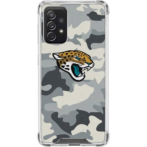 NFL Jacksonville Jaguars Camo Galaxy A72 5G Clear Case