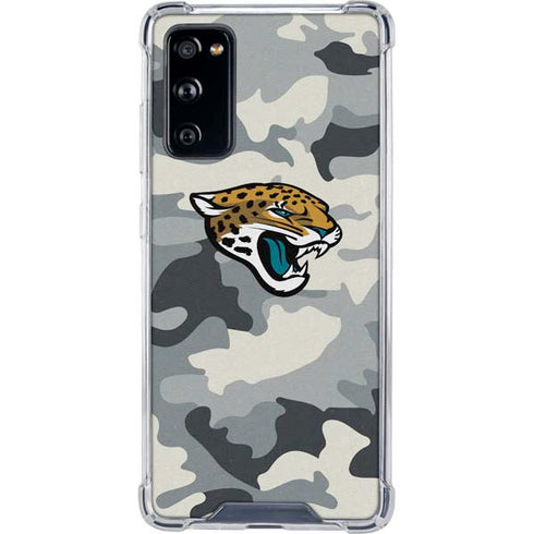 NFL Jacksonville Jaguars Camo Galaxy S20 FE Clear Case