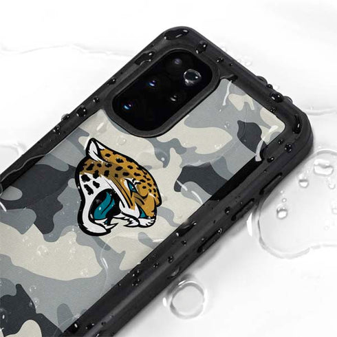 NFL Jacksonville Jaguars Camo Galaxy S20 Plus Waterproof Case