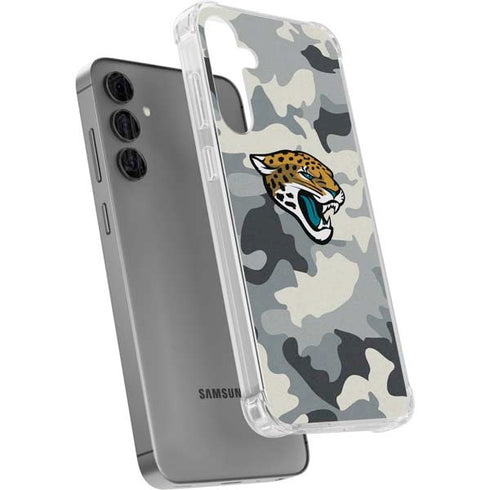 NFL Jacksonville Jaguars Camo Galaxy S24 Plus Clear Case